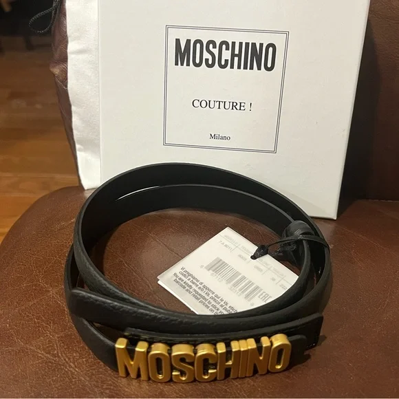 Moschino | Accessories | Moschino Slim Leather Belt With A  display picture 1